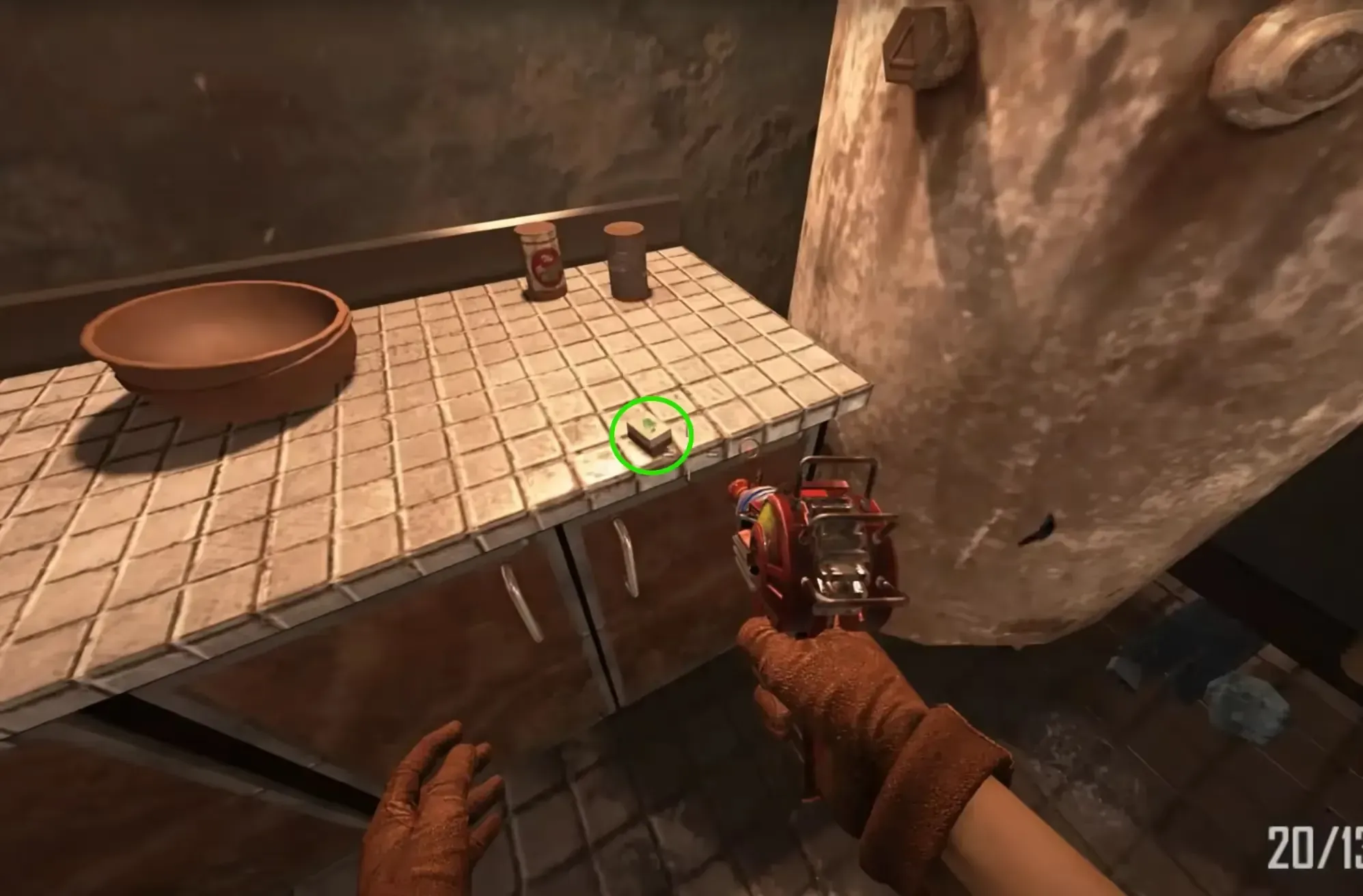 in the kitchen on the counter near the mp5 tile spawn