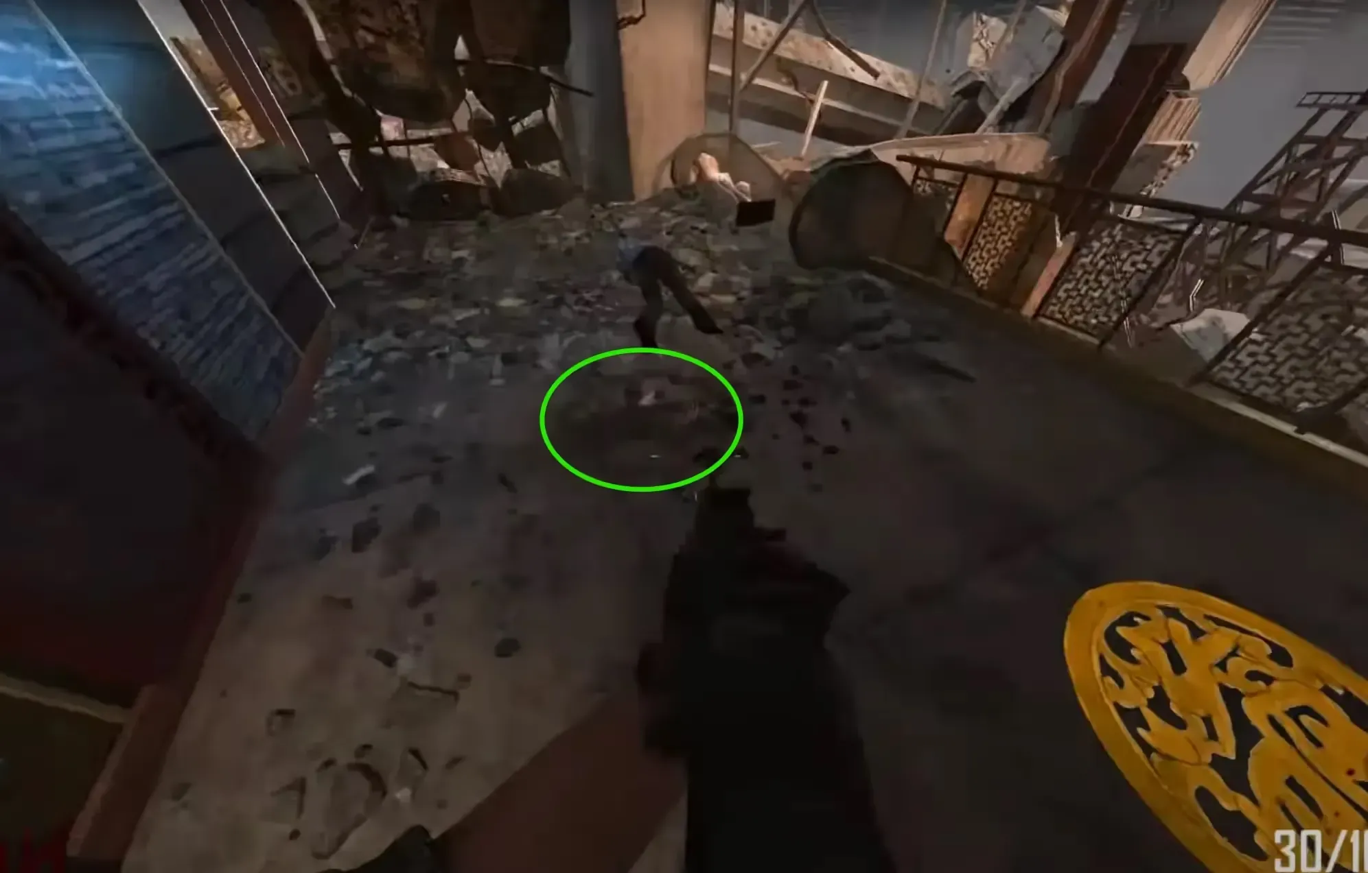 zombie symbol outside the quick revive elevator