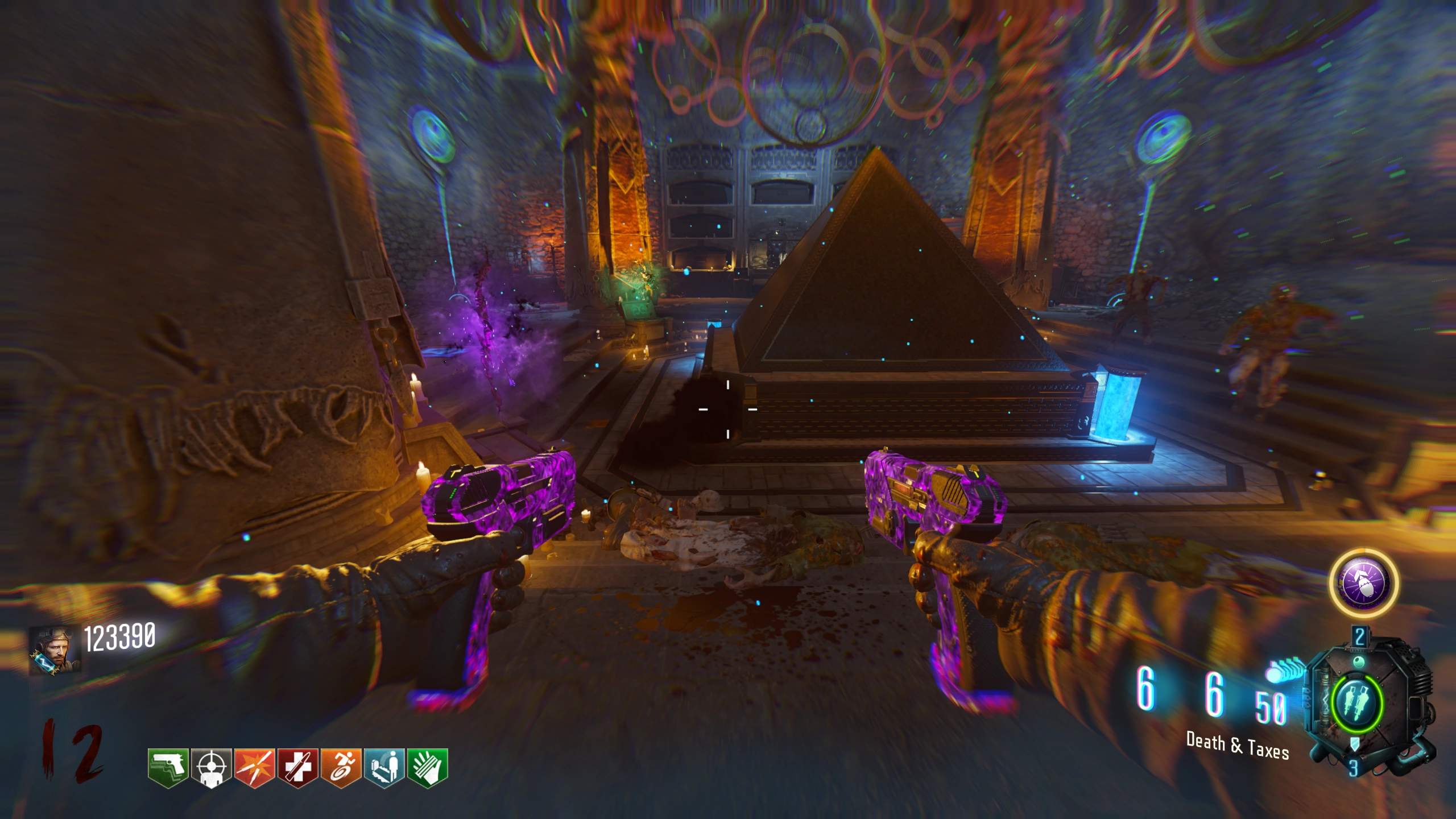 Insert your canister in the pyramid’s missing slot.