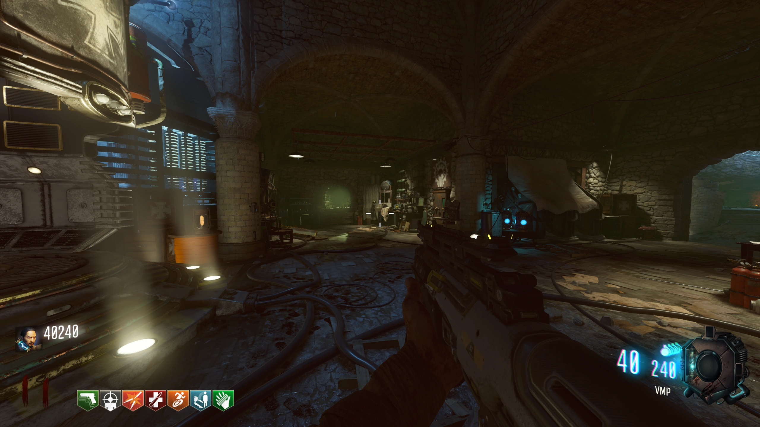 Skull in the teleporter-room sink.