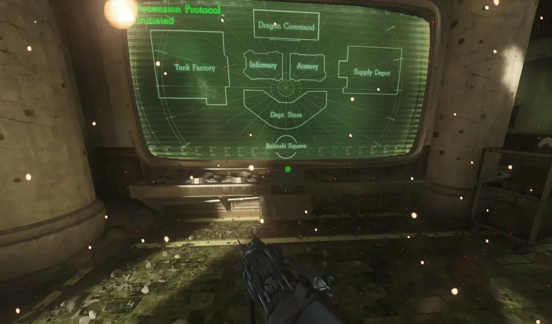 This monitor selects challenges and flashes the bomb sequence.