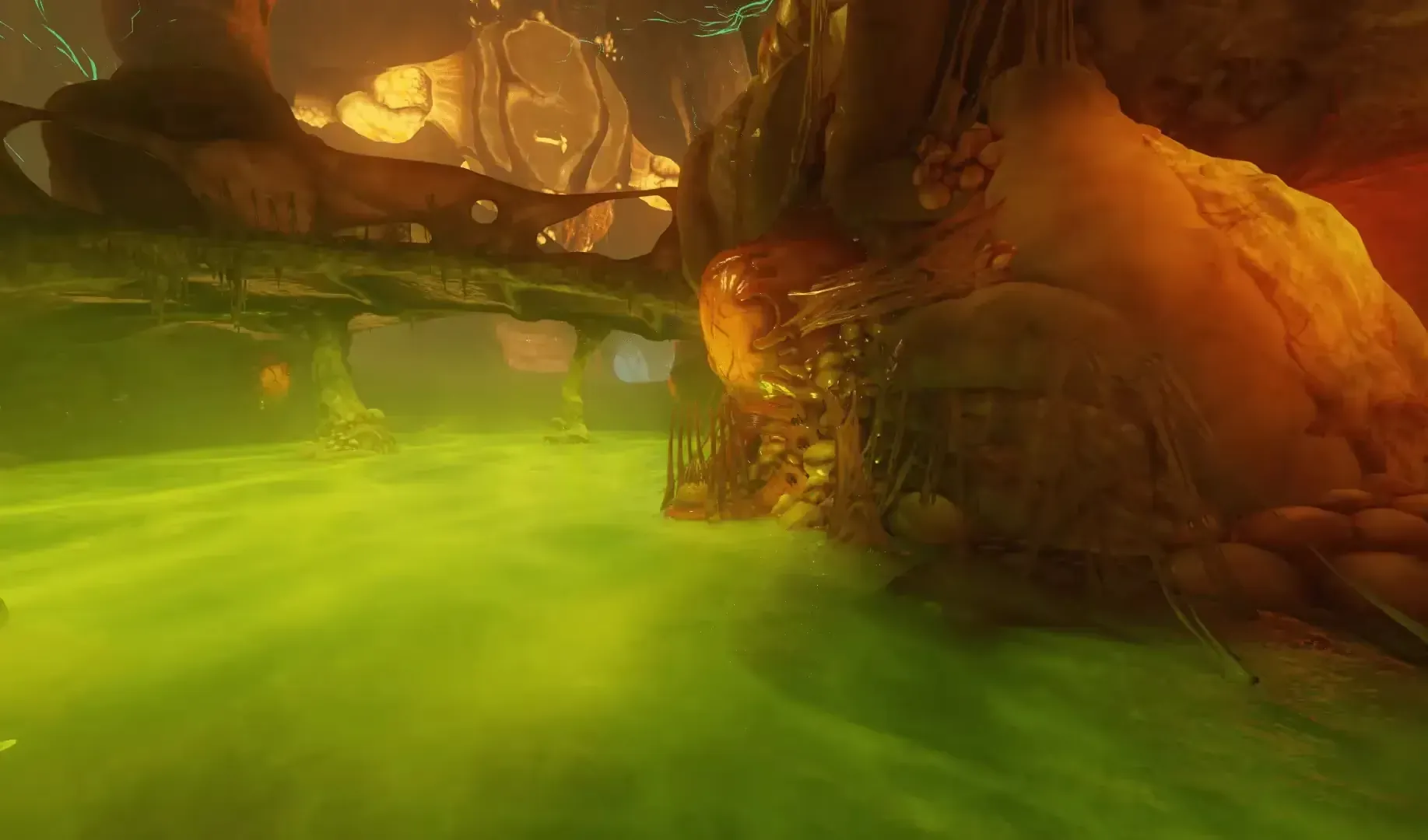 Put the egg in an incubator at the acid pool’s edge.