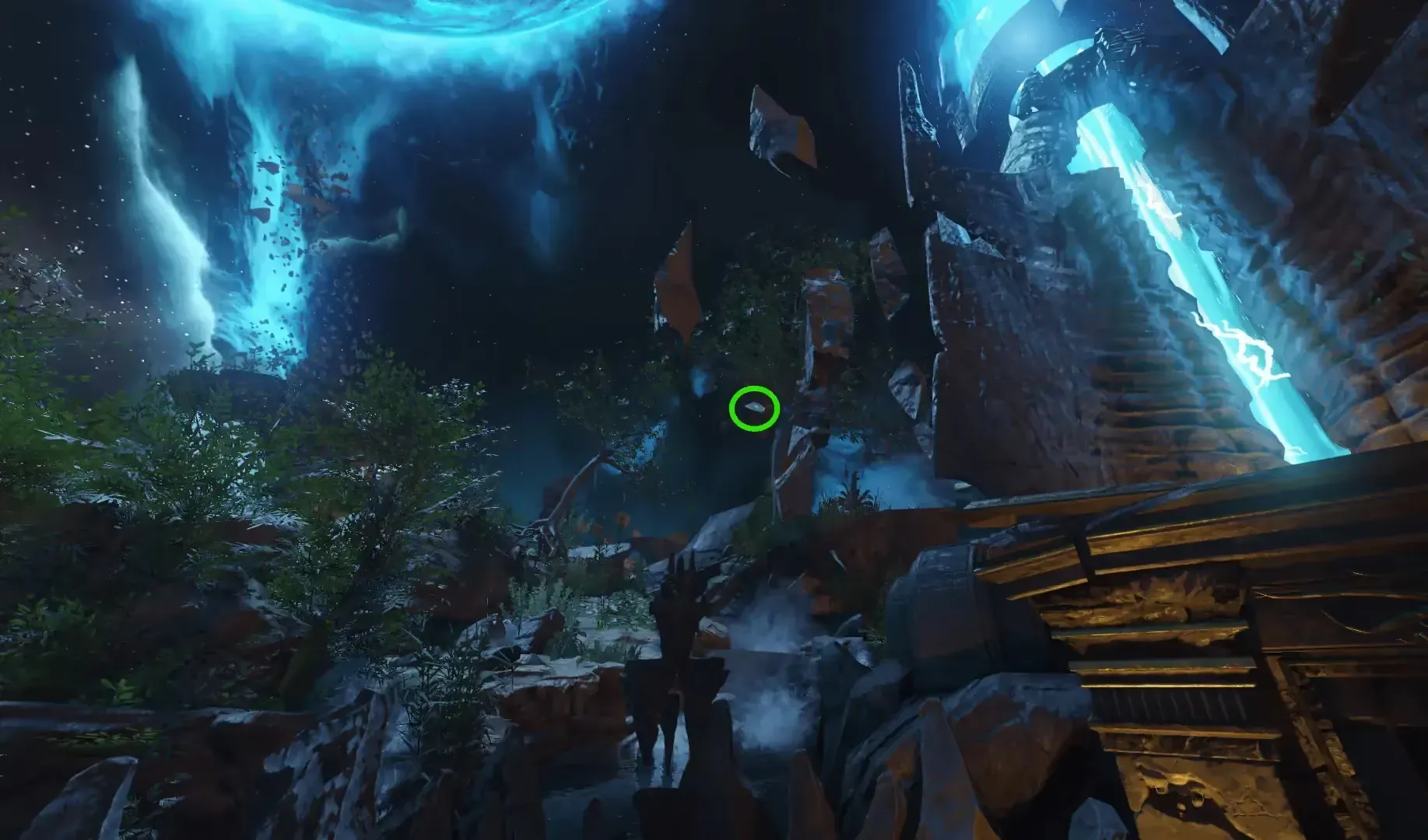 Aim at this kind of reflective rock until the turret locks.