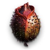 The spiky seed dropped by zombies.