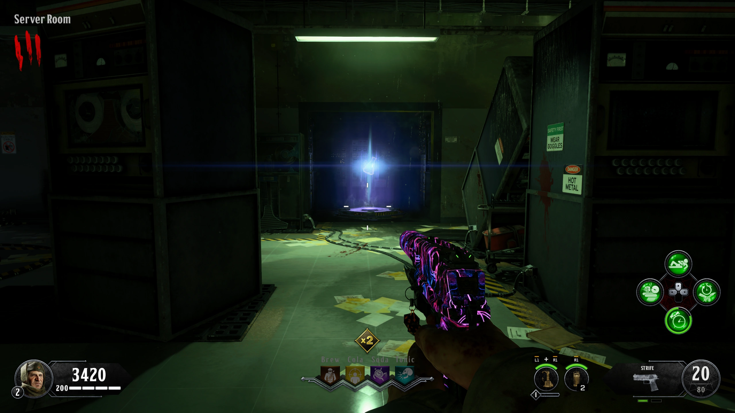 Use the Server Room teleporter to revisit Panic Room after installing the amplifier