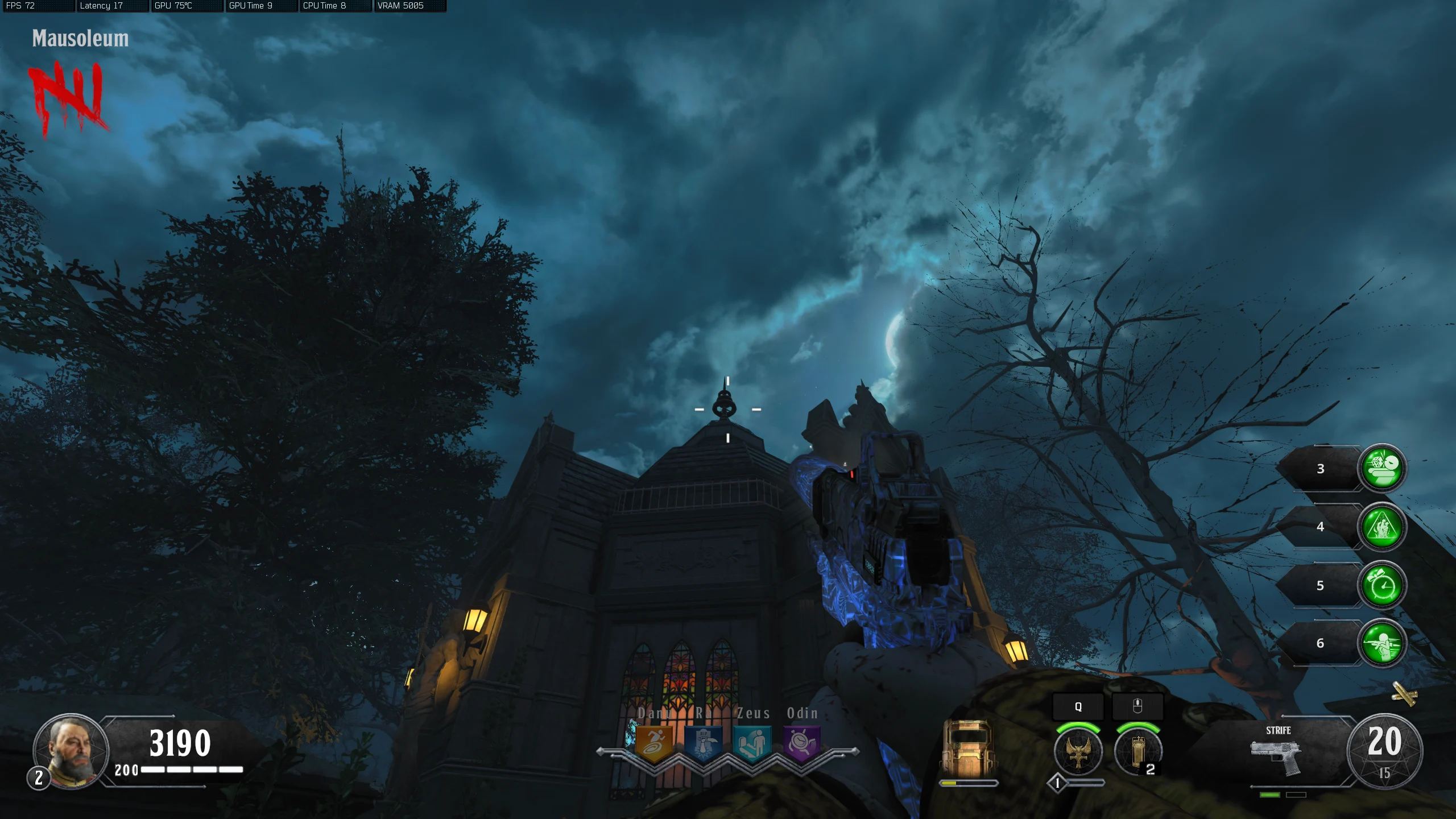 Shoot the rod above Mausoleum with silver bullets