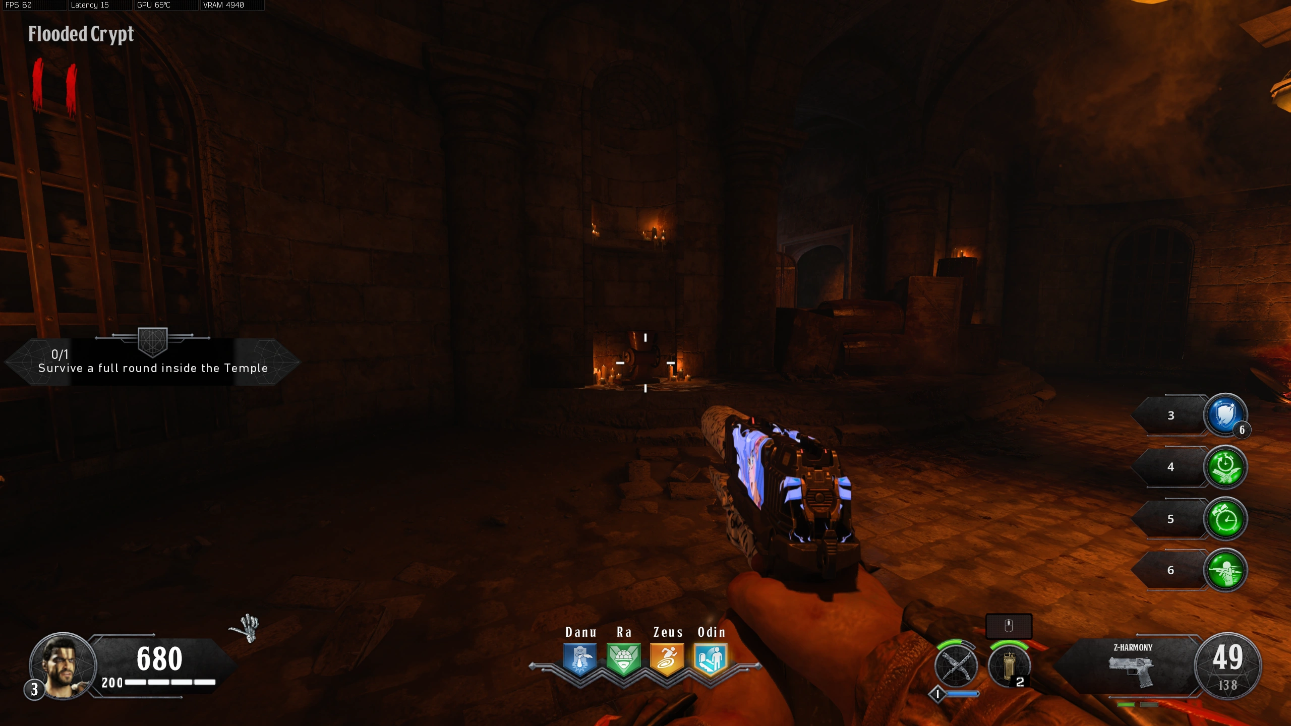 Flooded Crypt grinder position 1.