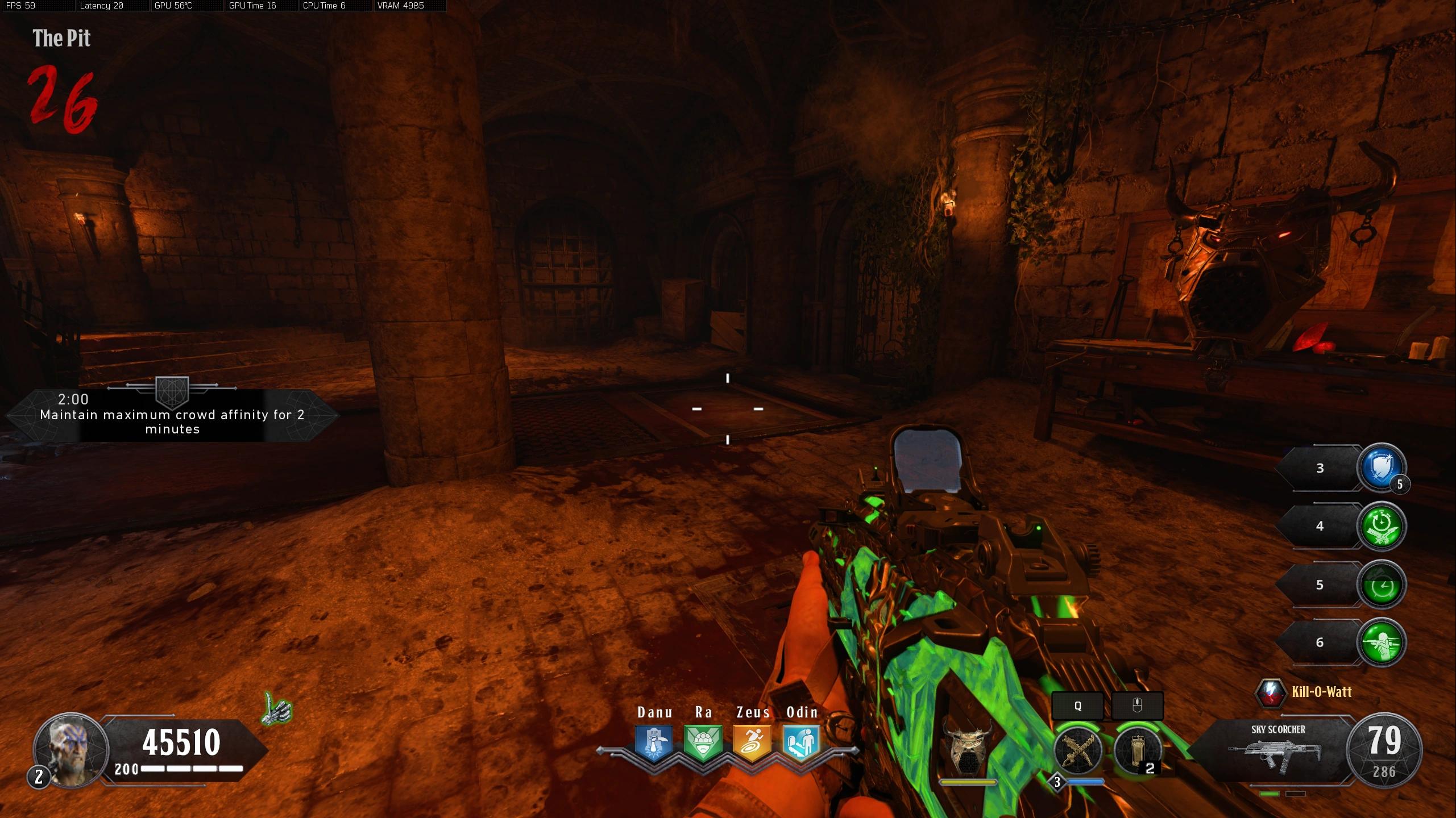 Stand together on this metal plate to begin The Pit defense.