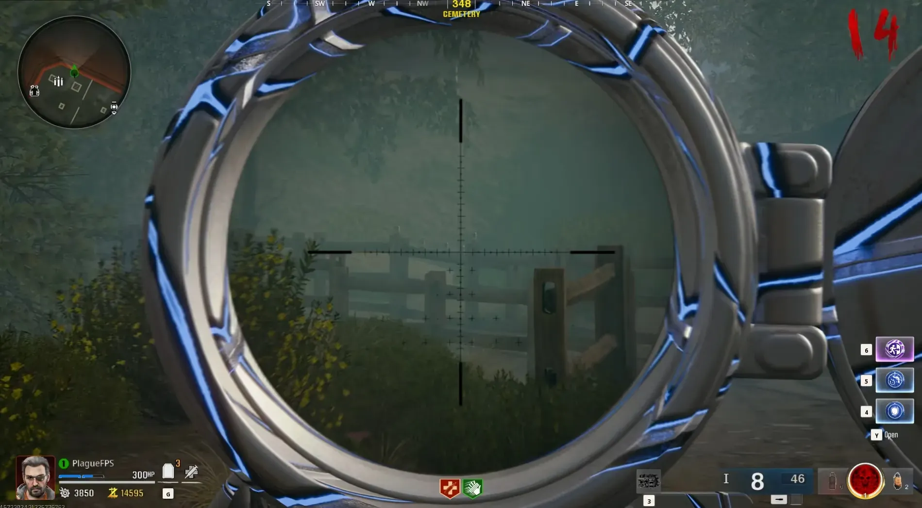 The five cans stand on the fence beyond the Cemetery boundary