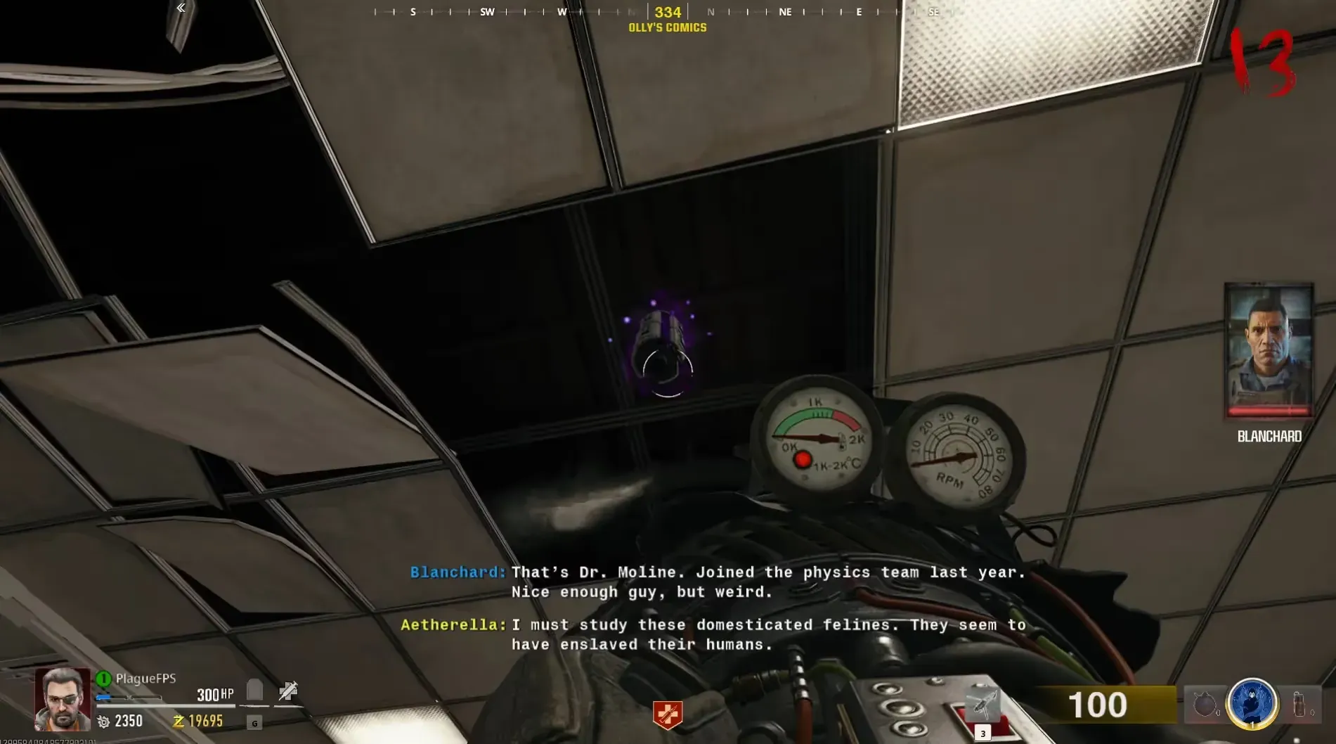 Olly’s Comics: aim into the damaged ceiling