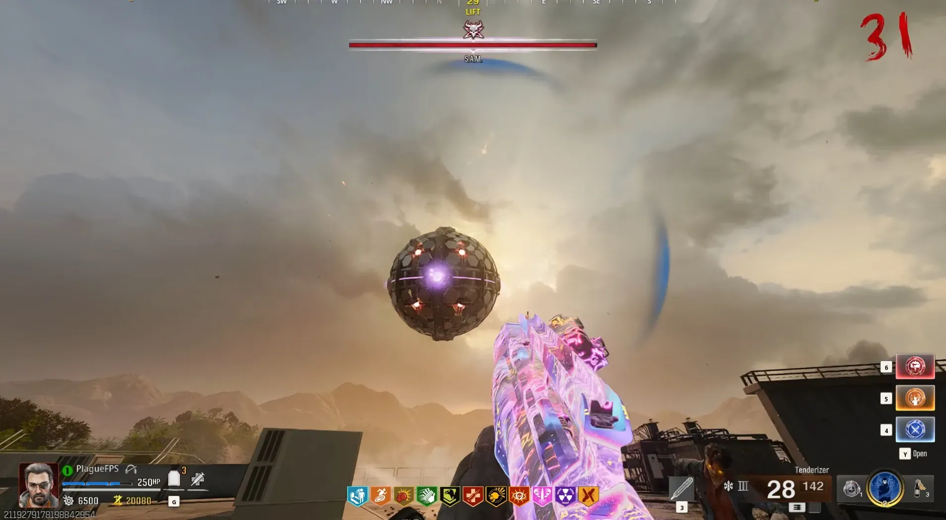 S.A.M.’s opened vents surround the central eye