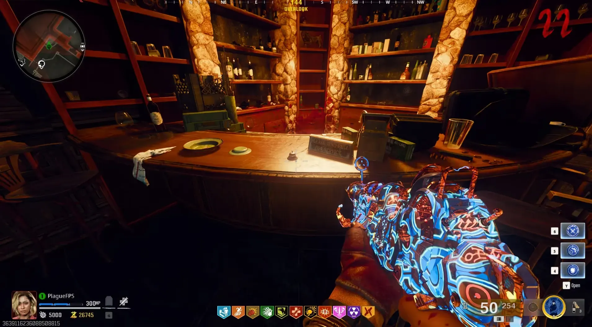 Place and ring the bell at Overlook’s bar