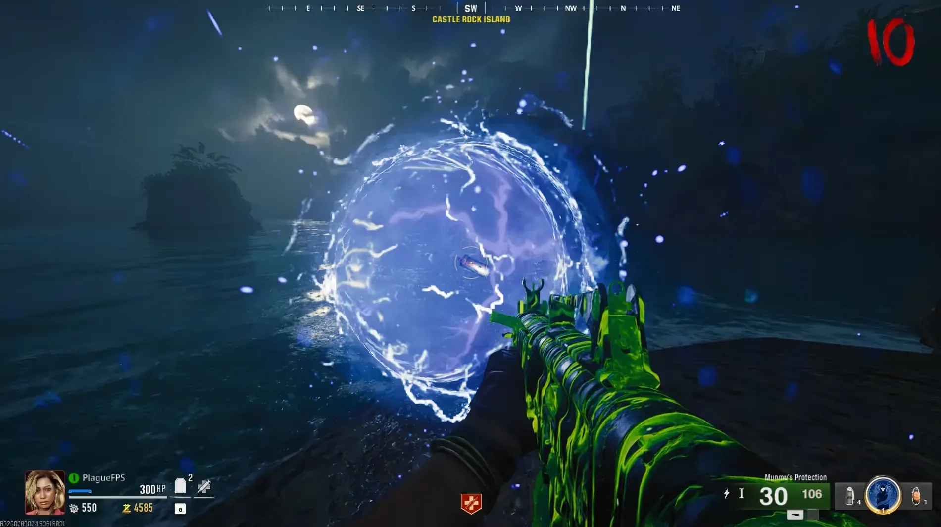 Castle Rock’s blue orb marks the zombies that supply its energy
