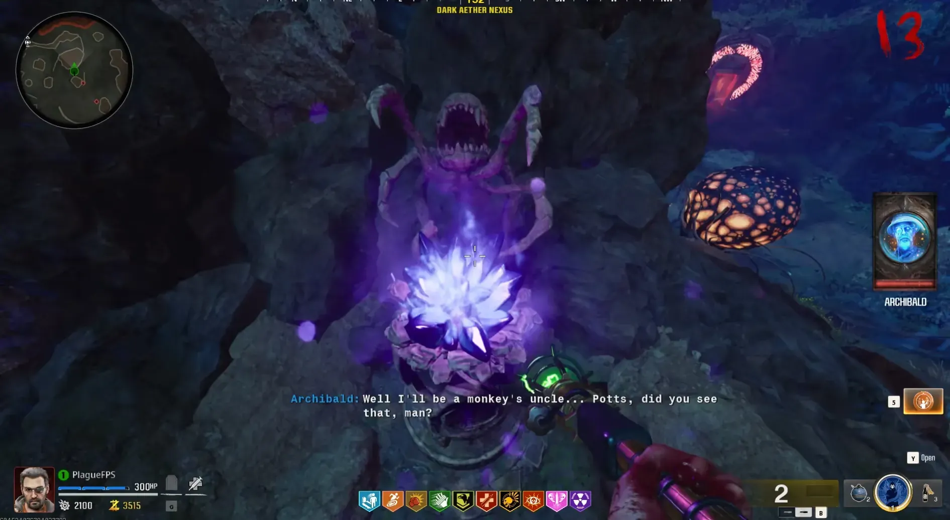 Nexus Vermin statue: use the healing shot on its crystal