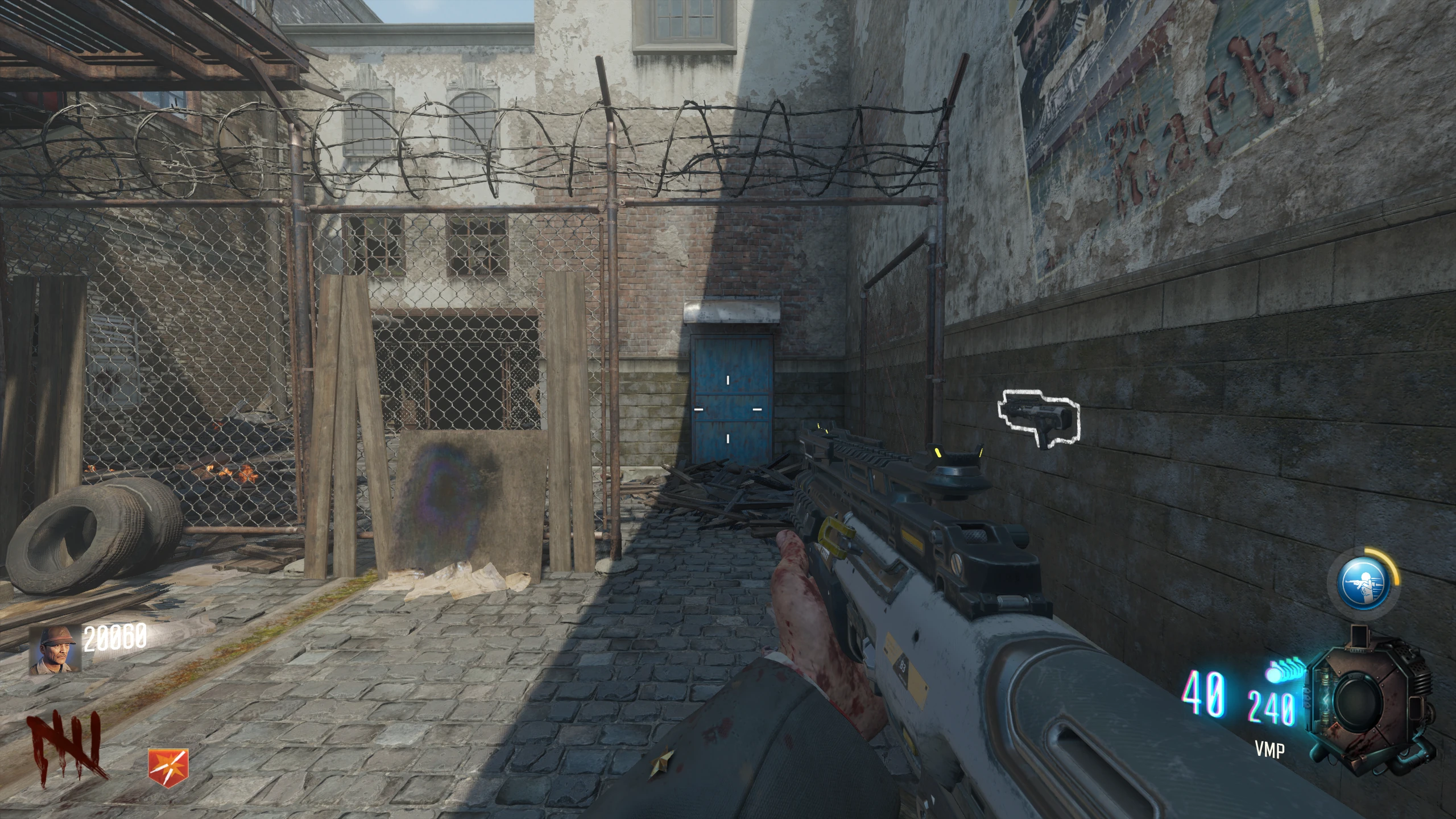 Listen and reply at this blue Alley door.