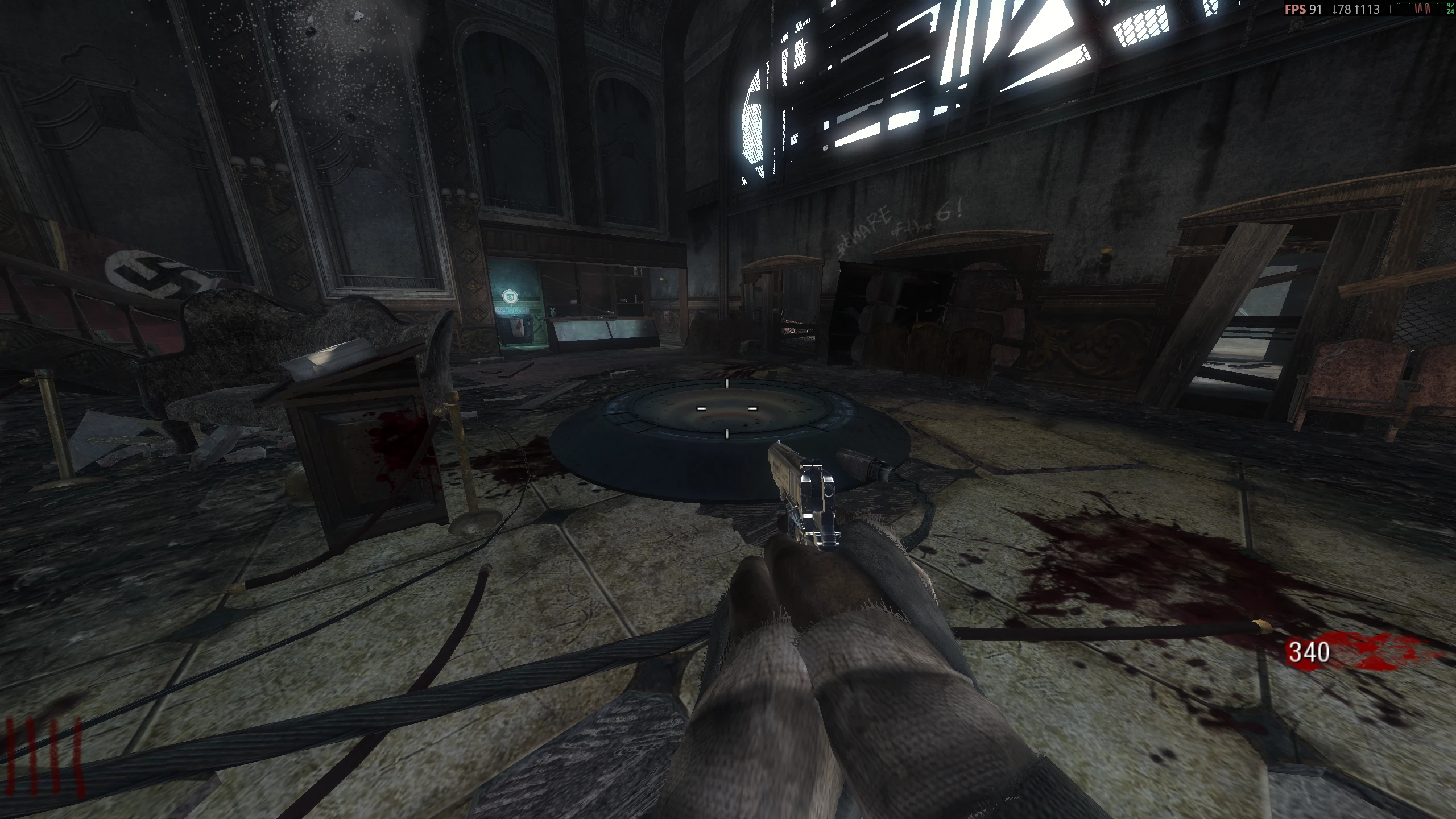 teleporter pad in the spawn room