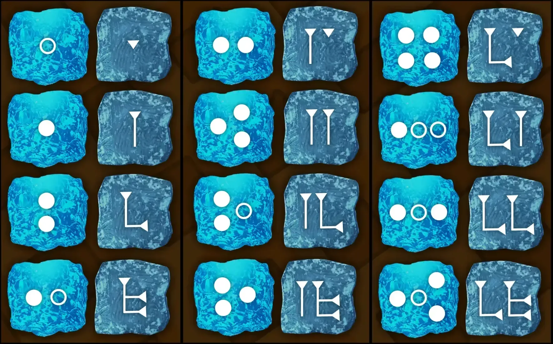 Complete Ice tablet-to-rune reference.