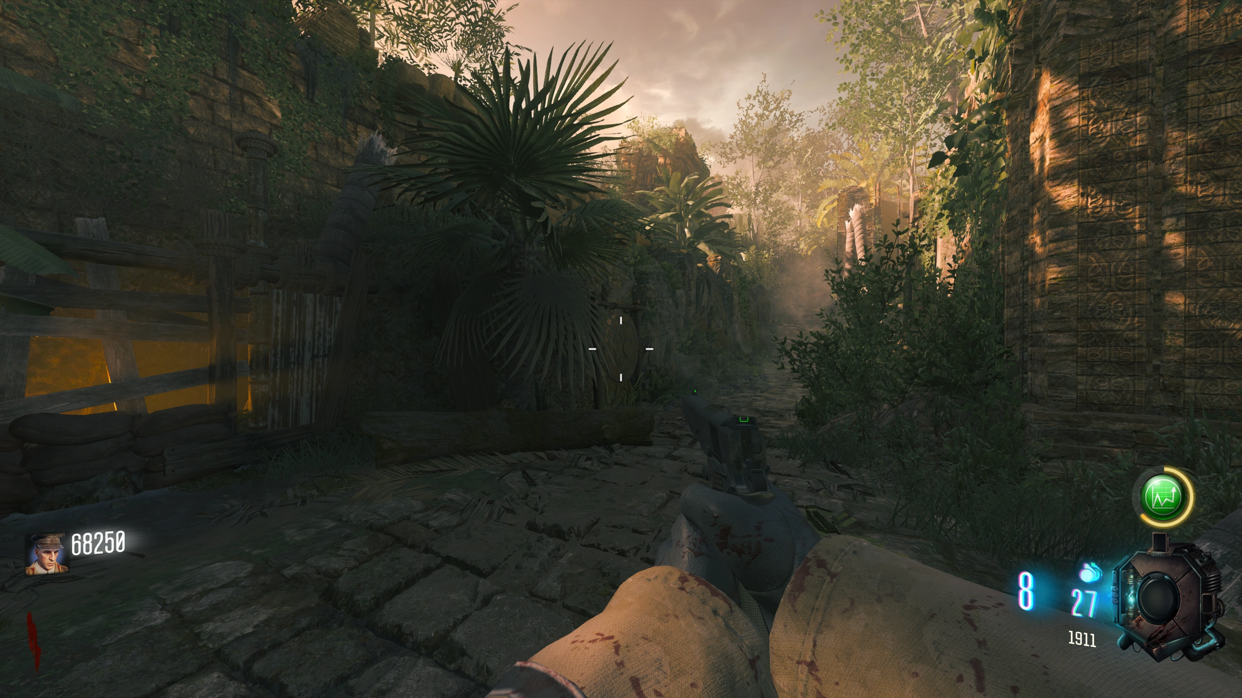 Minecart Area - Down the slope from the previous location, right of the Zombie spawn window
