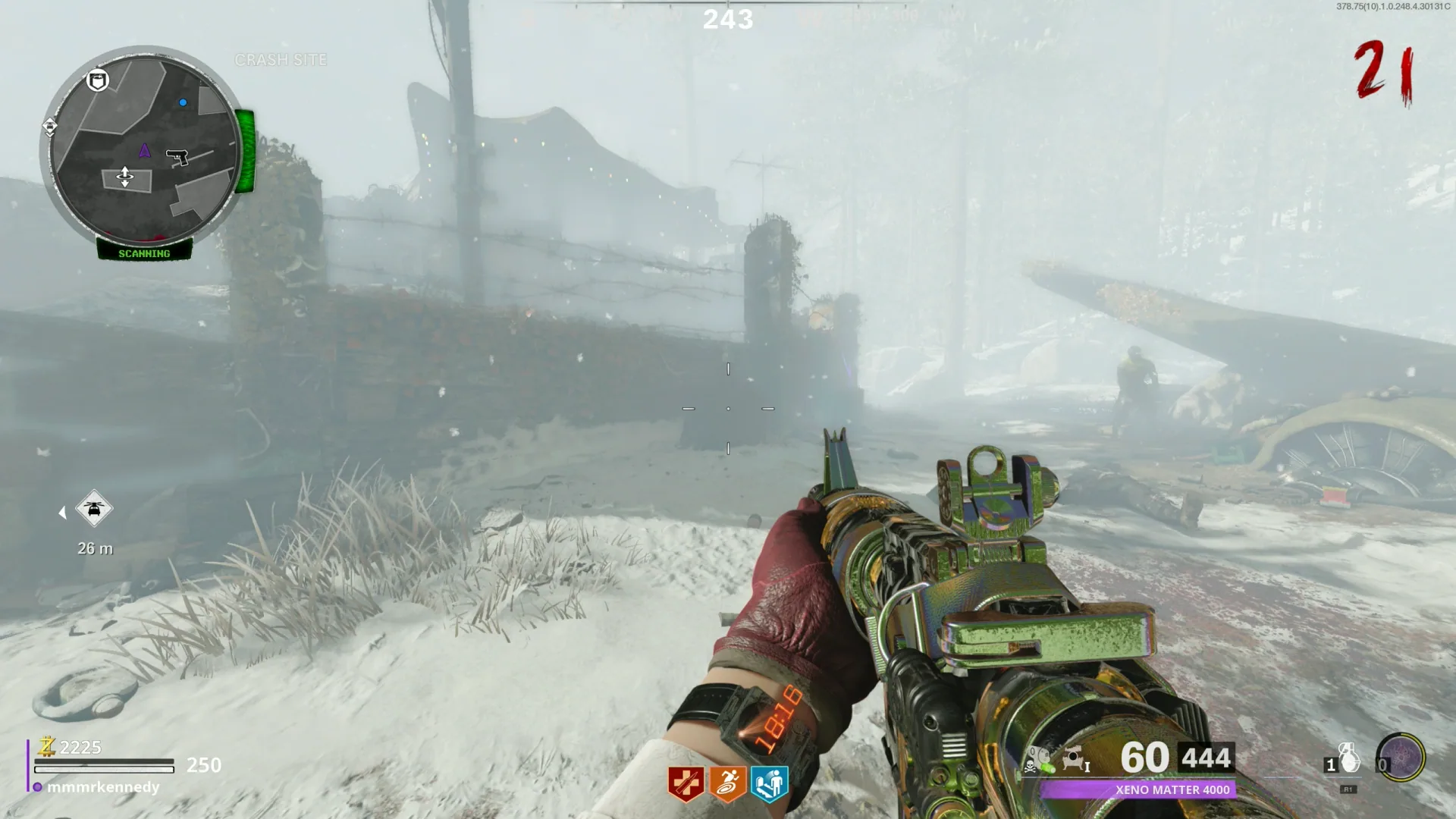 Crash Site: place and break the filled canister on this crate