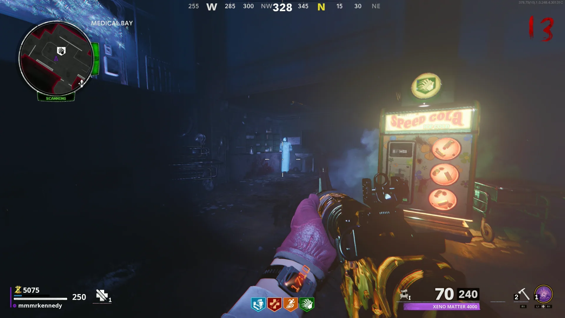 First reflection: behind Speed Cola