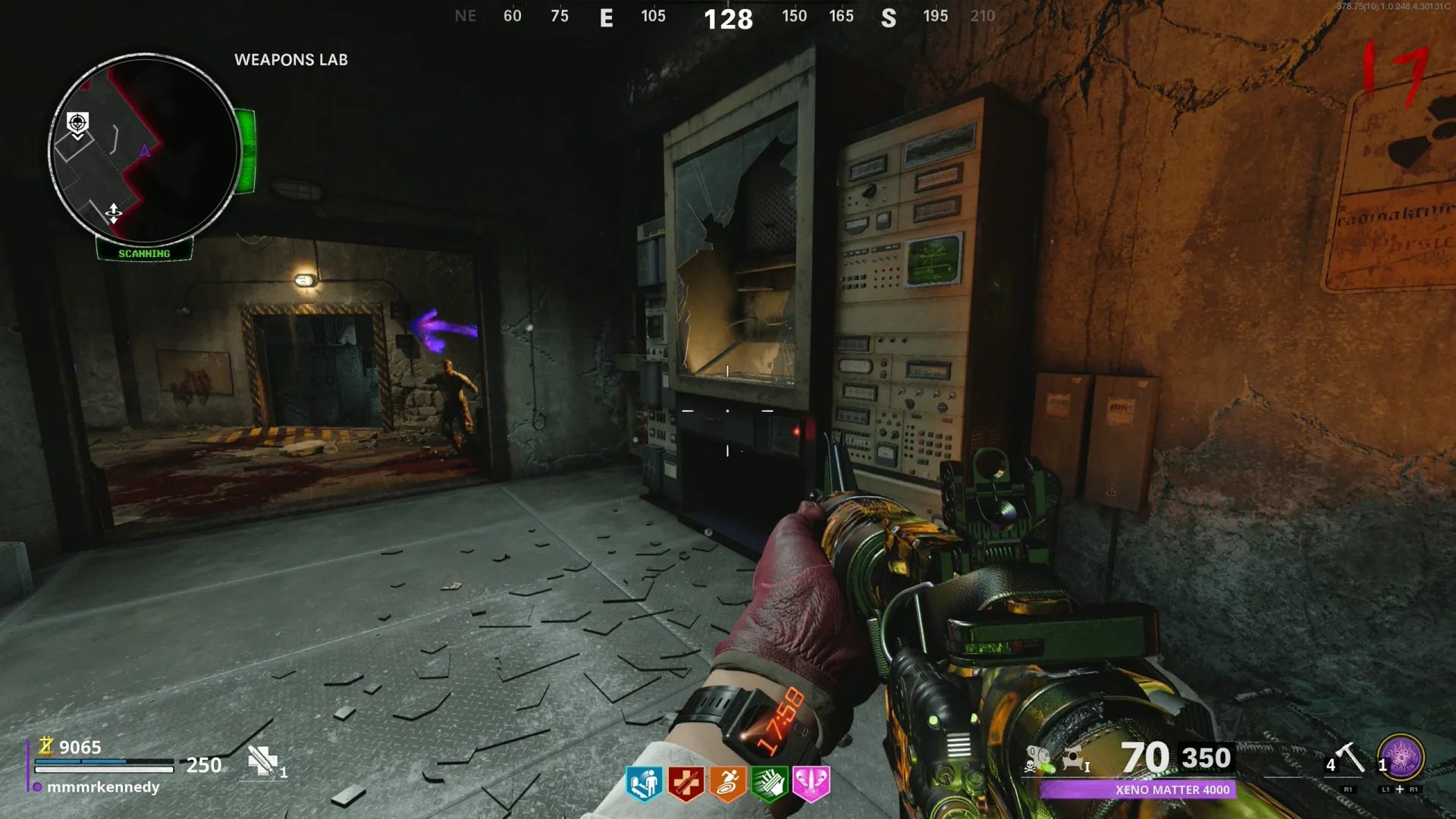 Weapons Lab: insert the Keycard here and collect the remote
