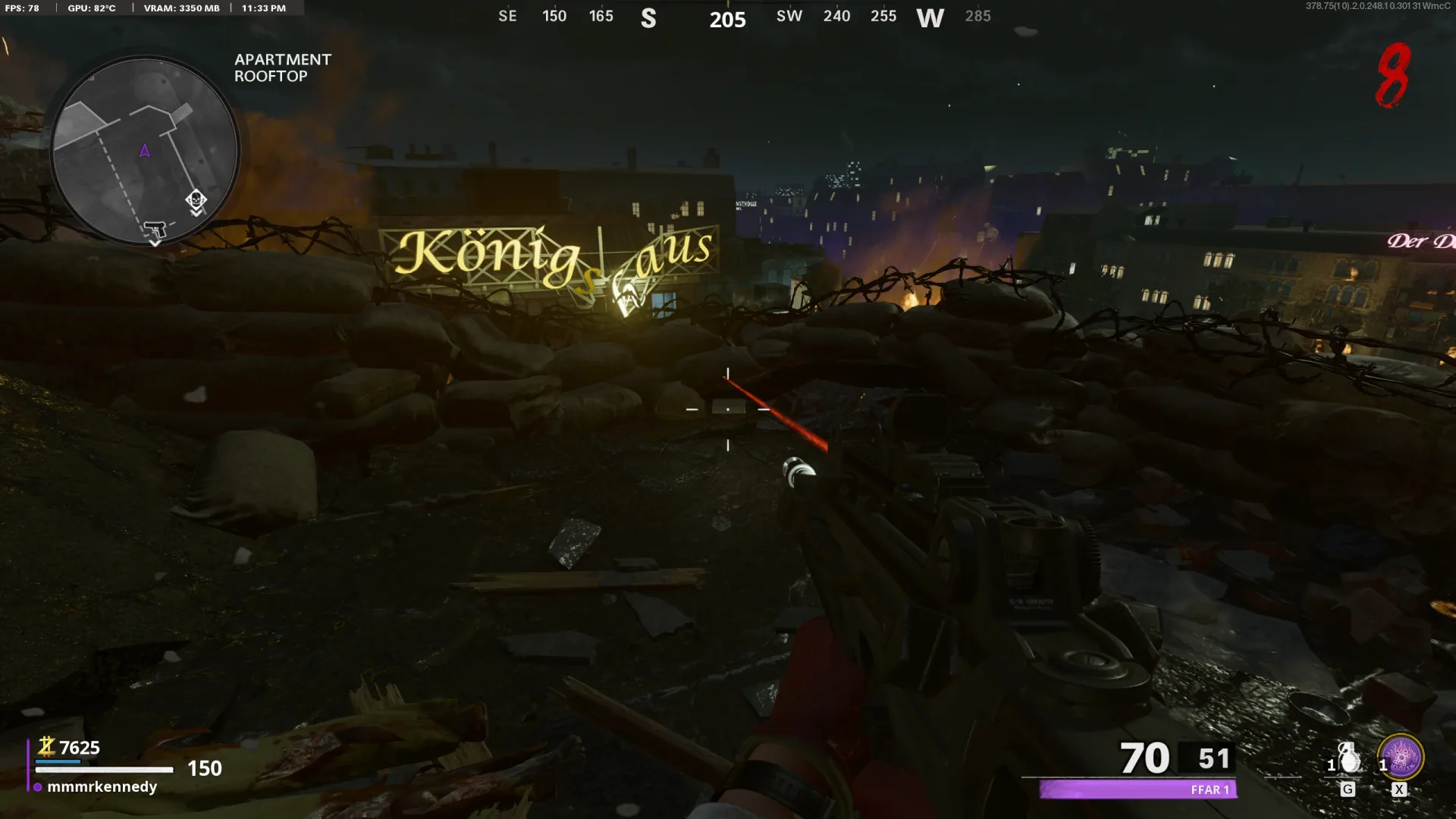 Picking up this rooftop folder starts the timed shooting challenge
