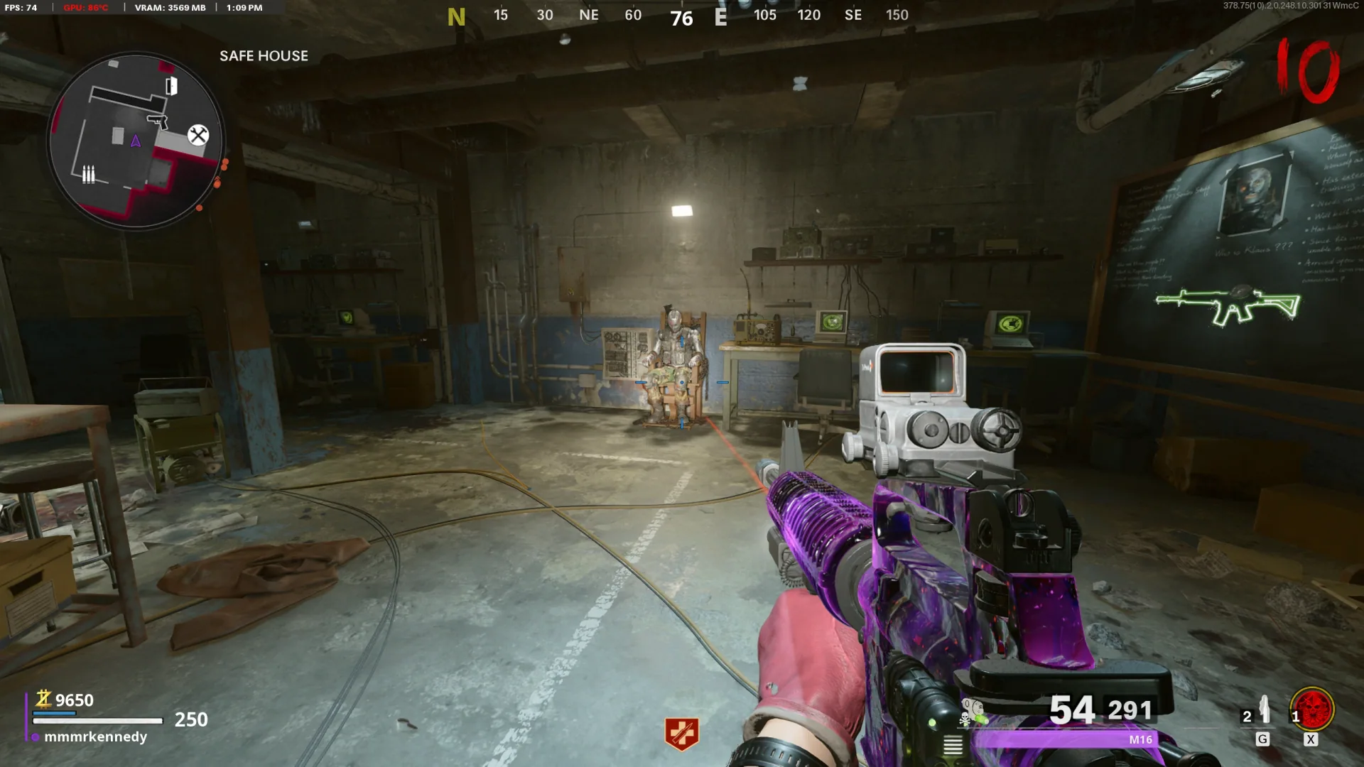 Install the parts on Klaus in the Safe House