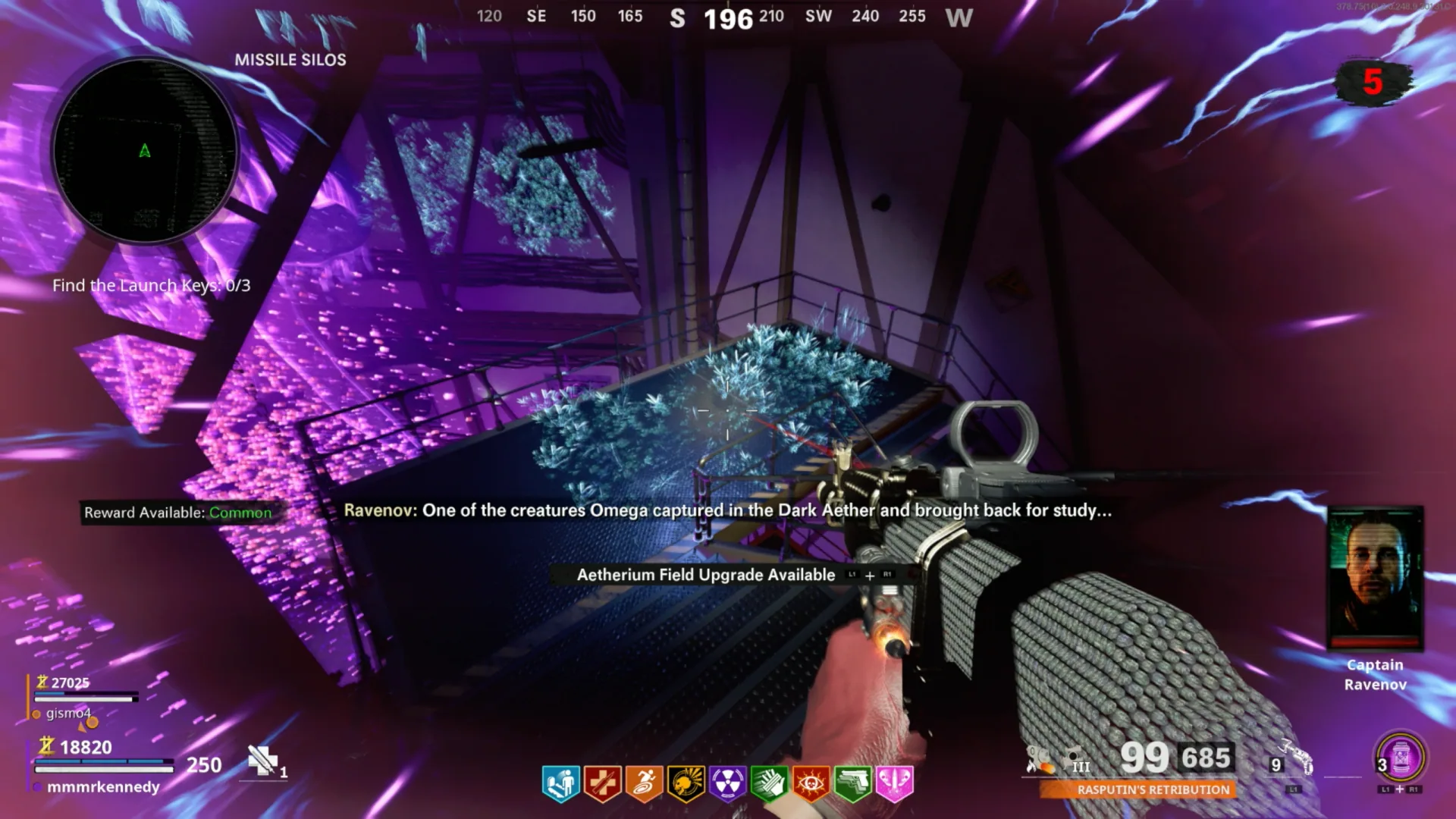 Use the charged canister from the stairs alongside the jellyfish